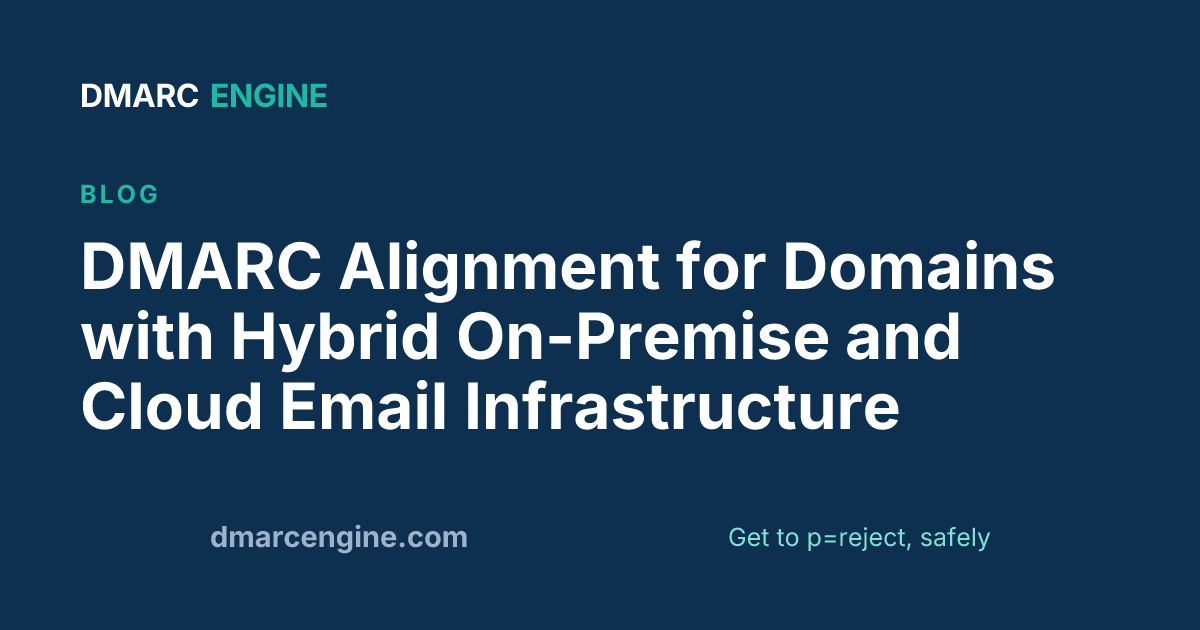 DMARC Alignment for Domains with Hybrid On-Premise and Cloud Email Infrastructure