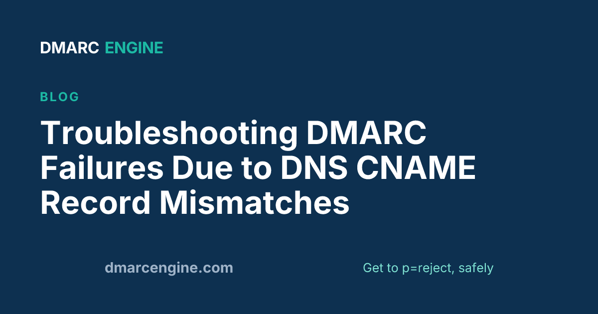 Troubleshooting DMARC Failures Due to DNS CNAME Record Mismatches